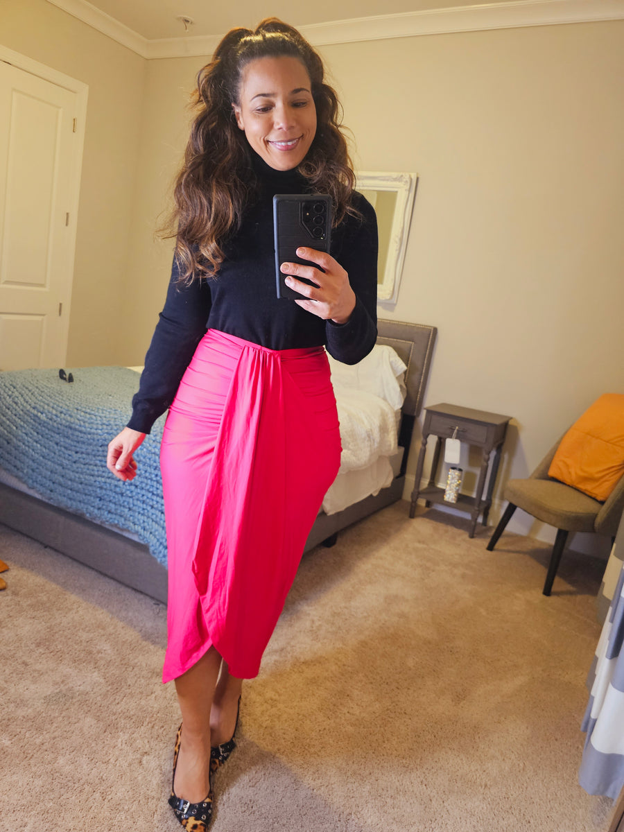 Pink Skirt with stretch in large
